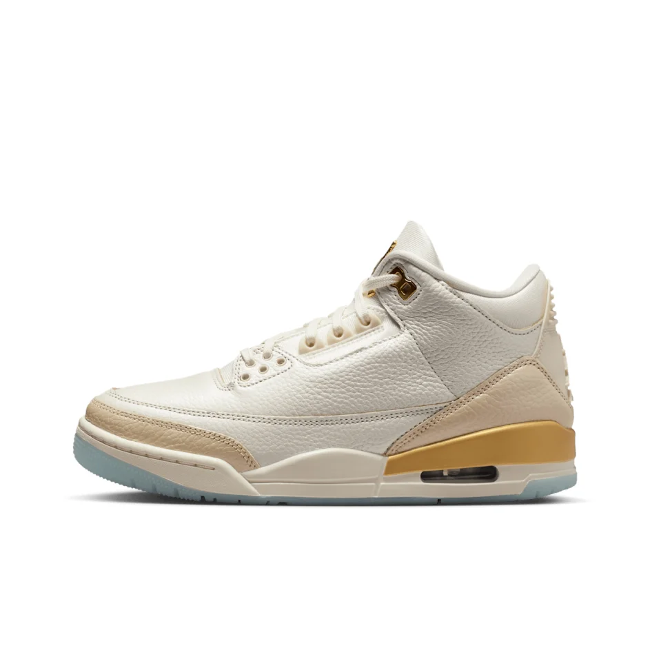POIZON JORDAN 3 Retro Champagne e Oysters Feminino