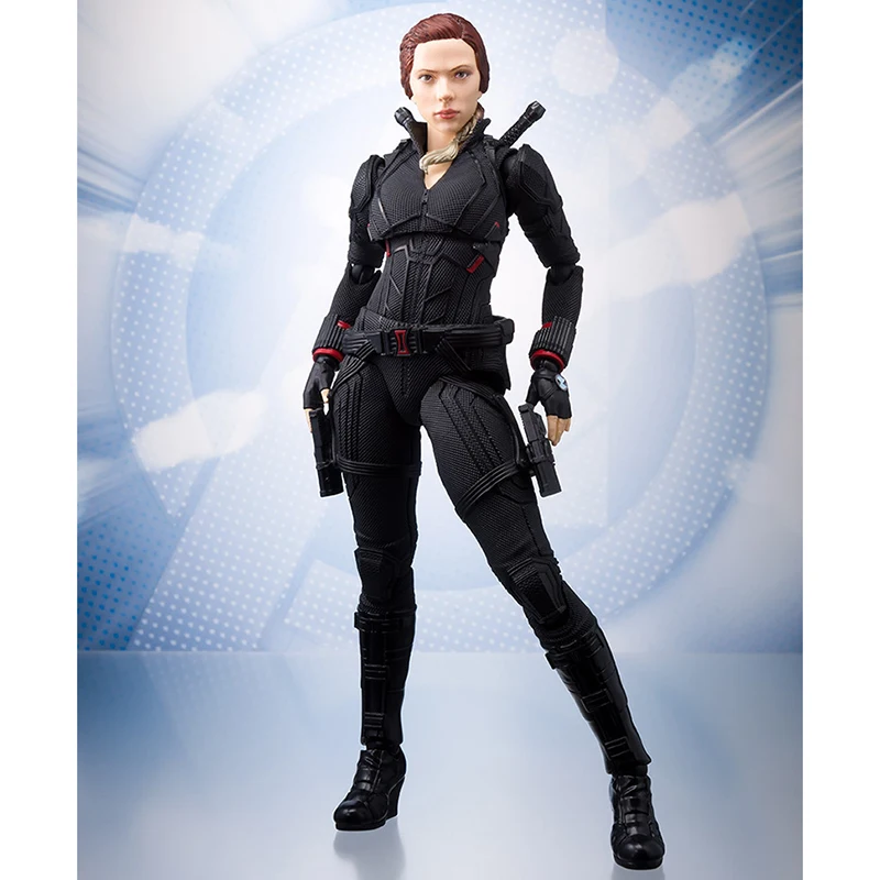 SHF Black Widow Figure End Game Marvel Avengers Natasha Romanoff BJD Action Figures Toys Birthday Cristmas Gift Toy