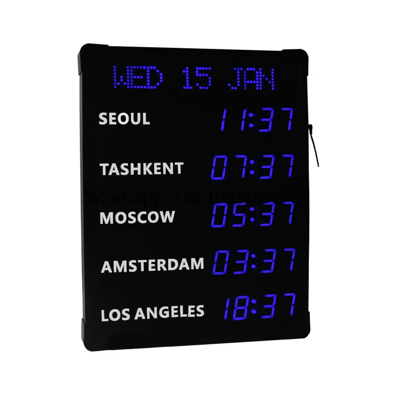 CP034 Vertical Multi  Zone  Date Display Digital World  Zone  With Customized City Stickers