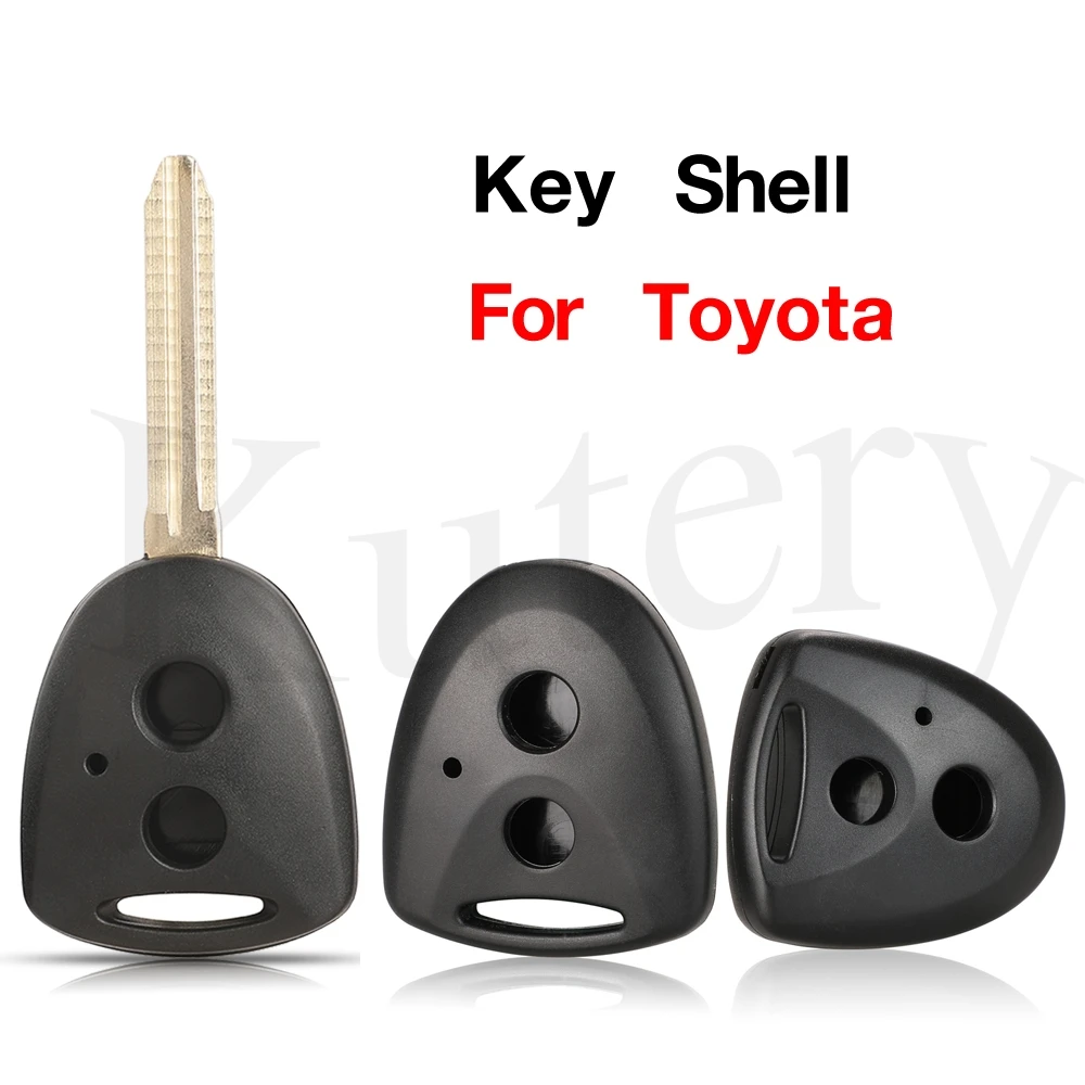 

jingyuqin 10PCS 2BTN Remote Car Key Shell With TOY43 Blade For Toyota daihatsu Avanza Wigo Grand Daihatsu Xenia Alza Myvi Axia