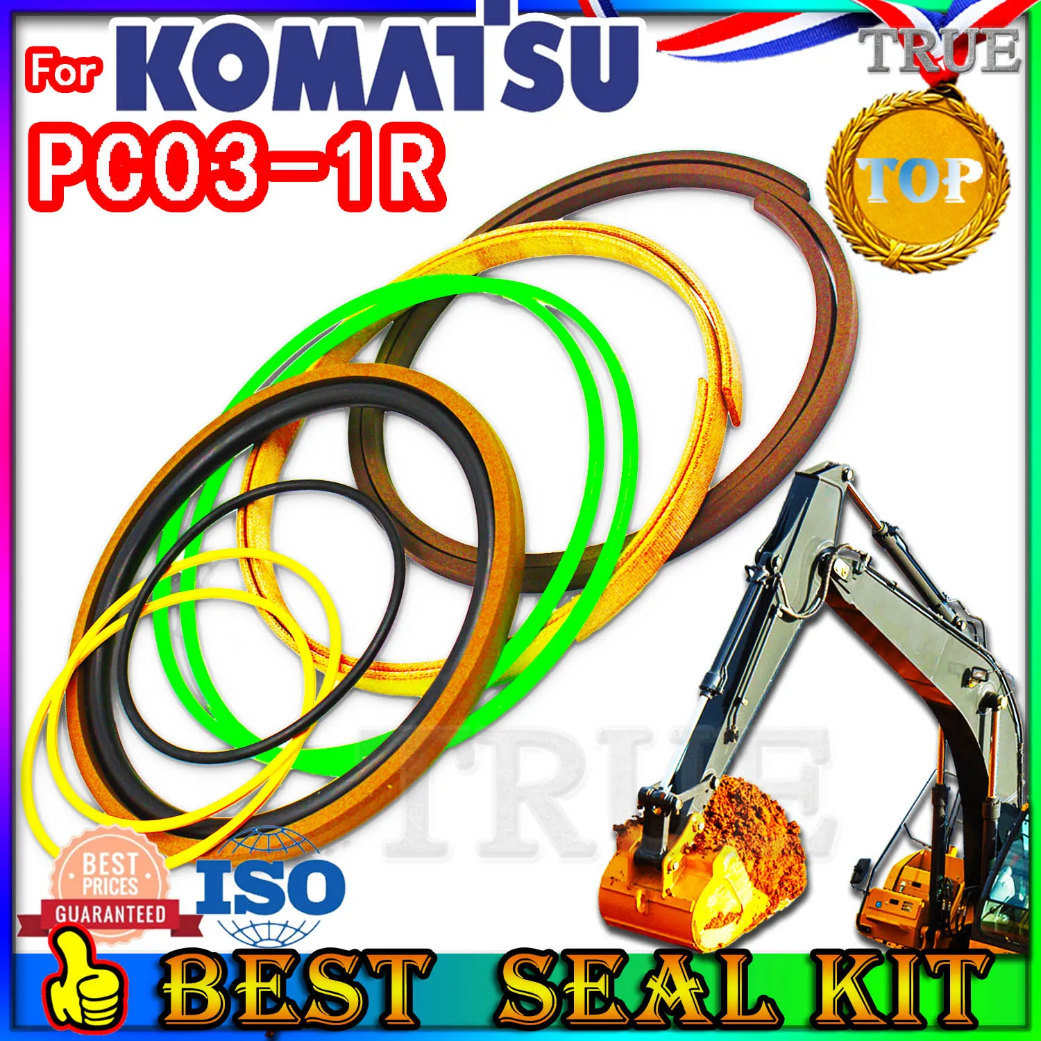 For KOMATSU PC03-1R Oil Seal Repair Kit Boom Arm Bucket Excavator Hydraulic Cylinder PC03 1R Nok Washer Skf Service Track Spovel