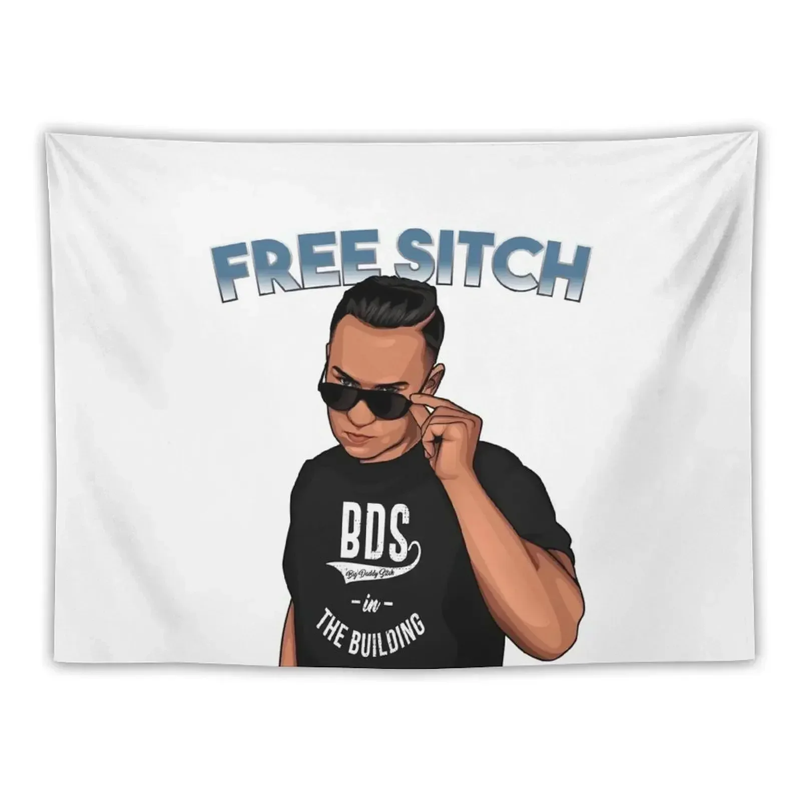 

Free Sitch with Mike the Situation aka Big Daddy Sitch from the Jersey Shore Tapestry Aesthetic Room Decor Korean Tapestry