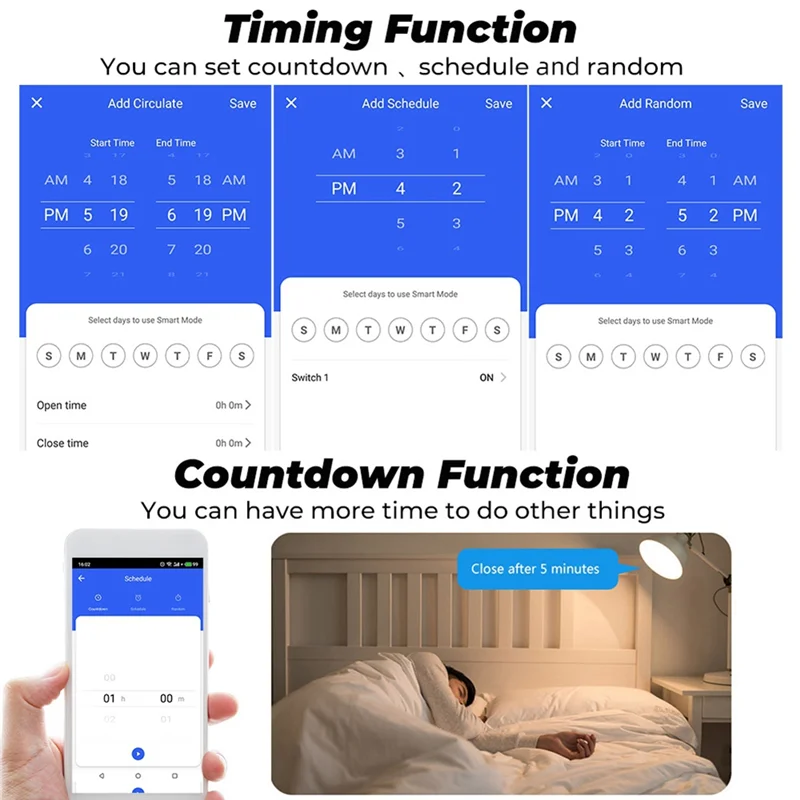 Rf433 wifi interruptor inteligente tuya 16a interruptor de luz mini casa disjuntor relé com monitor energia vida inteligente app voz para vendas alexa
