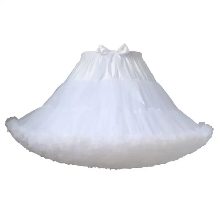 มินิTulleชุดสําหรับสาวPuffyเต้นรํากระโปรงสั้นเครื่องแต่งกายMulti-Layer Petticoat Tutu