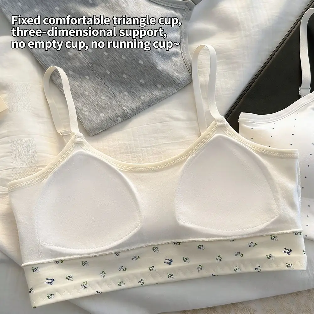 Casual Cotton Training Bras Elastic Underwear Children Tube Tops Breathable Racerback Vest for Teenage Toddler Girls