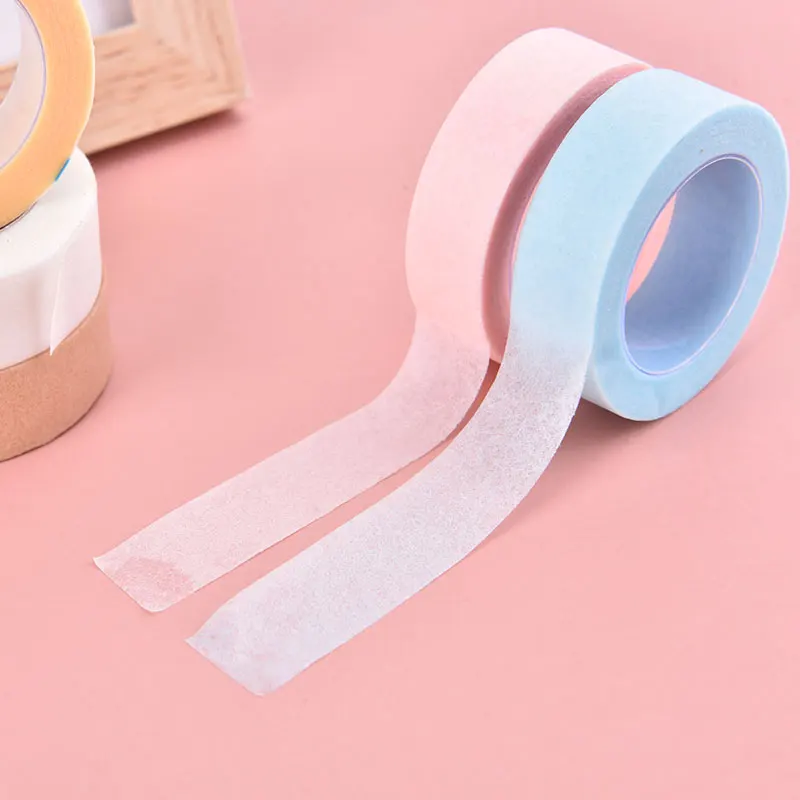 1Roll 9M Pink Lash Tape Eyelash Extension Breathable Micropore Fabric Easy Tear Eye Tapes Eyelash Extension Tape Anti-allergy