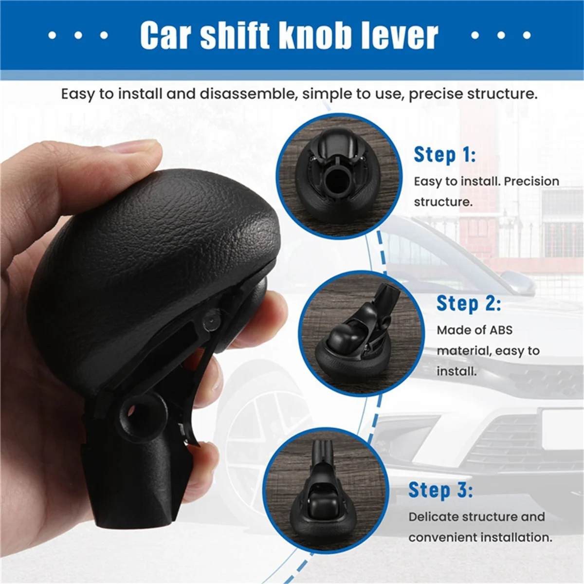 2pcs 54130-SNA-A81 Car Gear Shift Knob Head Lever ABS for Honda Civic 2006 2007 2008 2009 2010 2011 Accessories