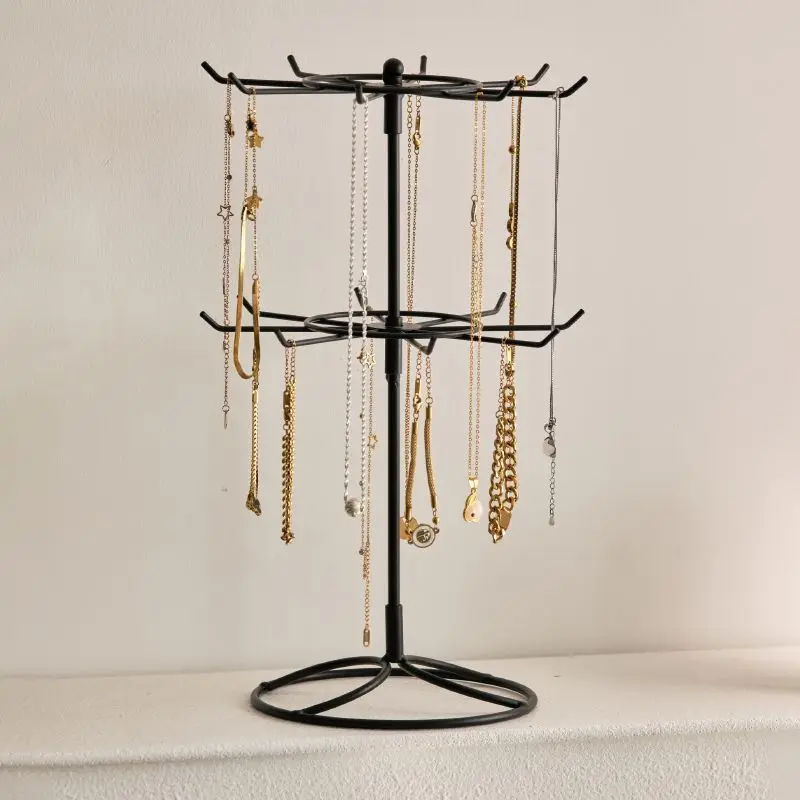 Double Layered Jewelry Rack,Earring,Necklace,Bracelet Display Rack, Bracelet Storage Rack, Desktop Storage, Valentine's Day Gift image 2