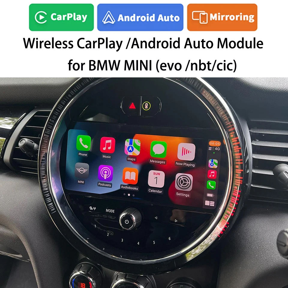 iCarPlay Wireless Apple CarPlay Retrofit Interface for BMW Mini Cooper Coupe OEM Retain Full Factory Information Displayed