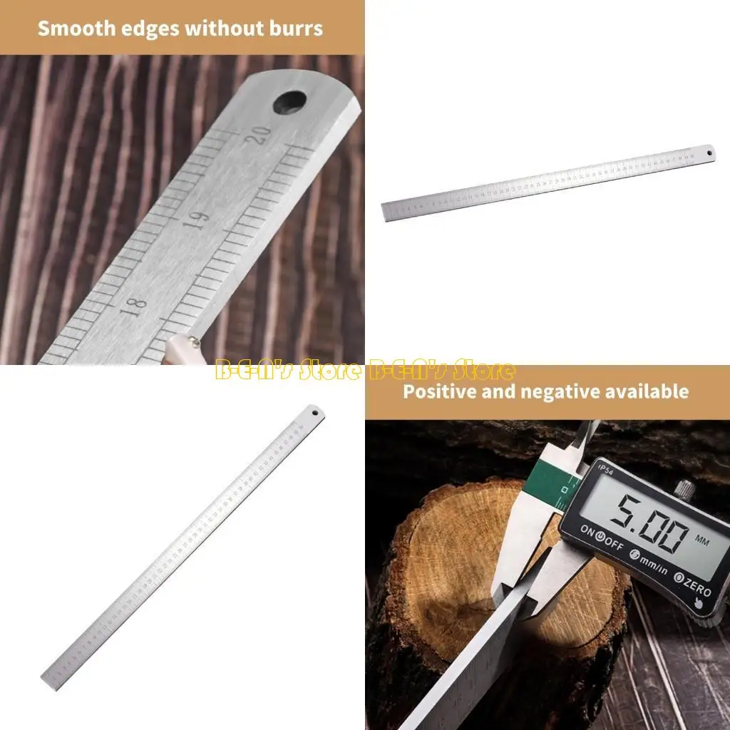 

Y1AD Прочная линейка из нержавеющей стали с четкими размерами, легко читаемая для точного черчения, измерения, измерения,