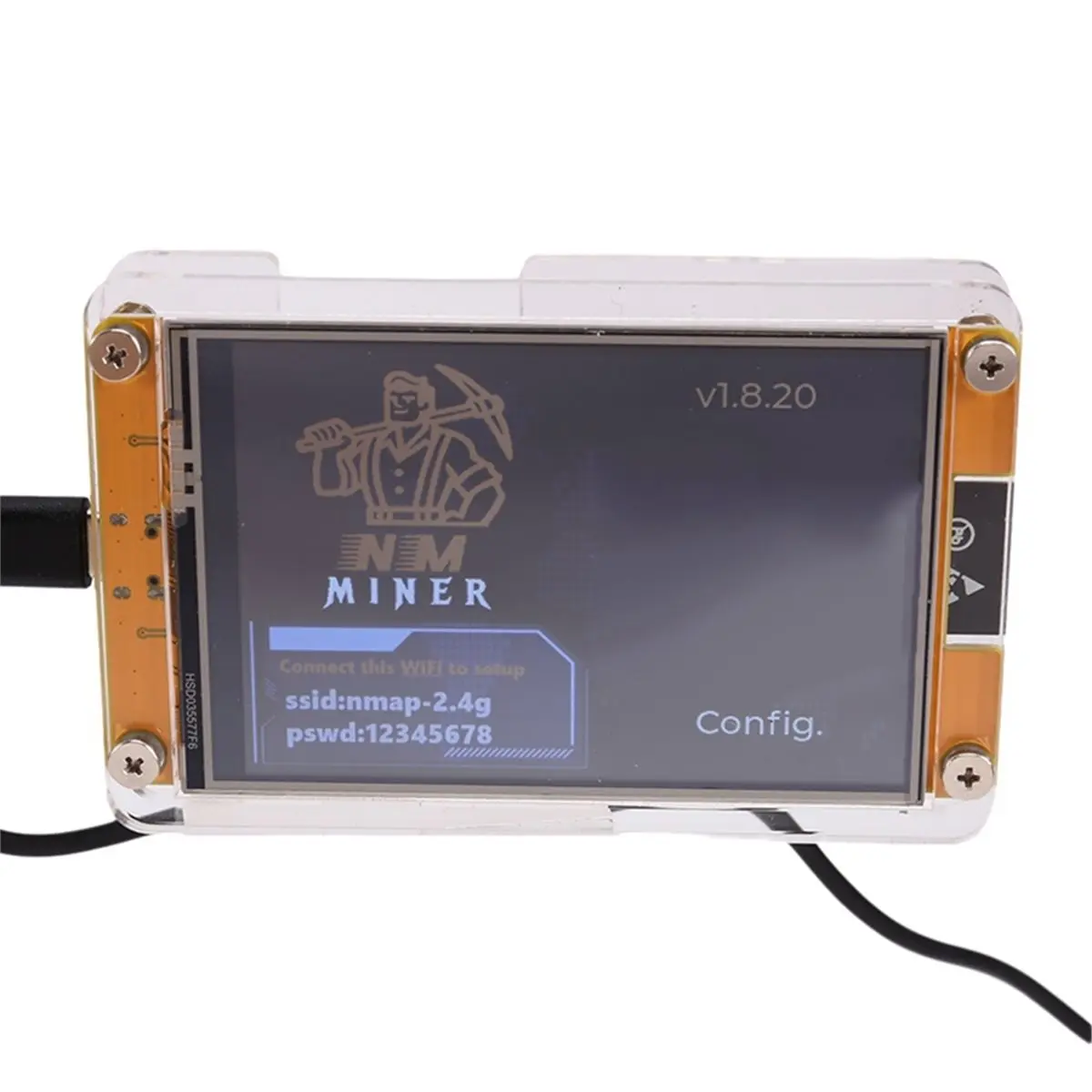 

Модернизированный NMMiner 1030KH/S + подставка с 4 слотами, 2,8-дюймовый интеллектуальный дисплей, биткойн-крипто, соло, лотерейный майнер