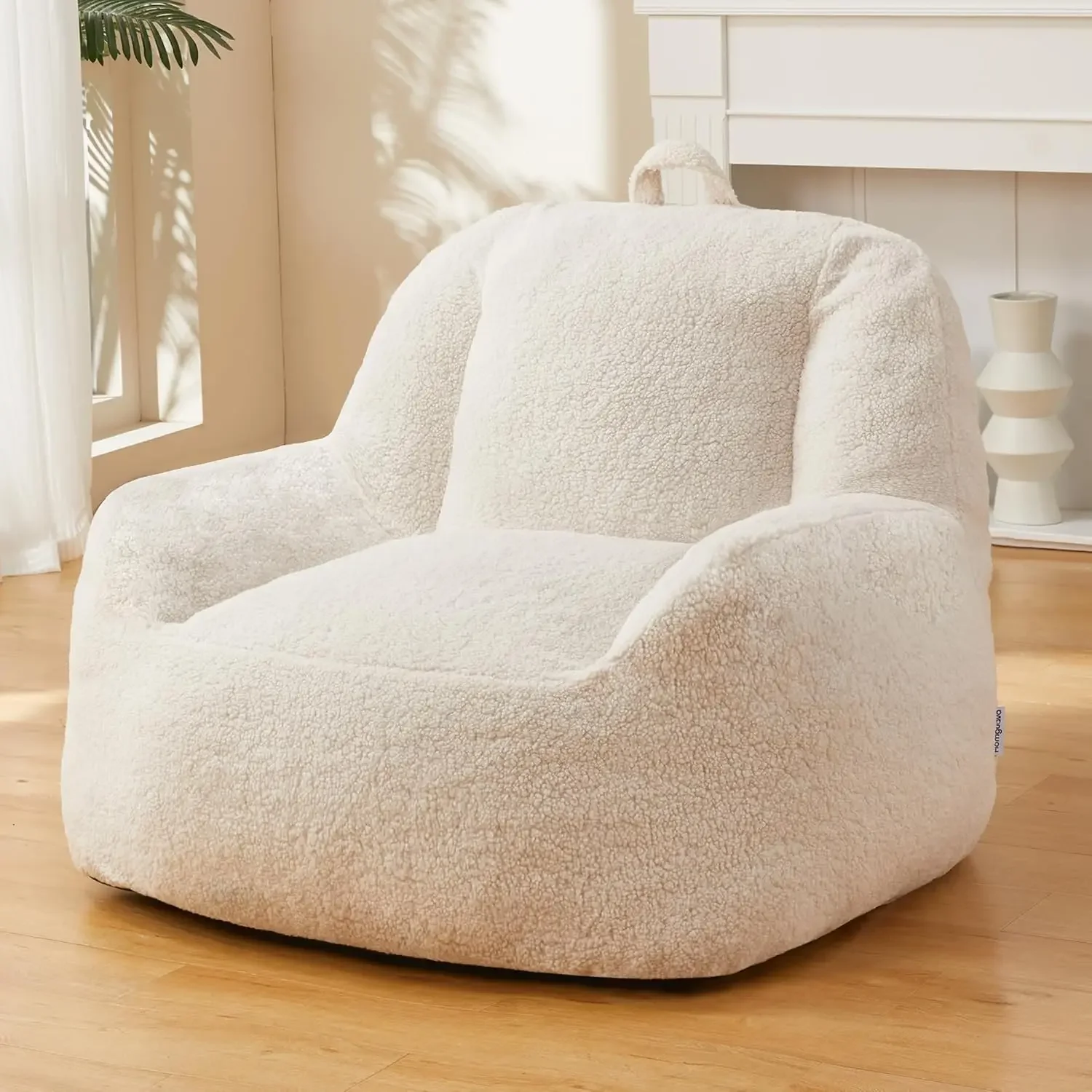 

Bean Bag Chair Sherpa Bean Bag Lazy Sofa Beanbag Chairs for Adults with High Density Foam Filling Modern Accent Chairs Comfy