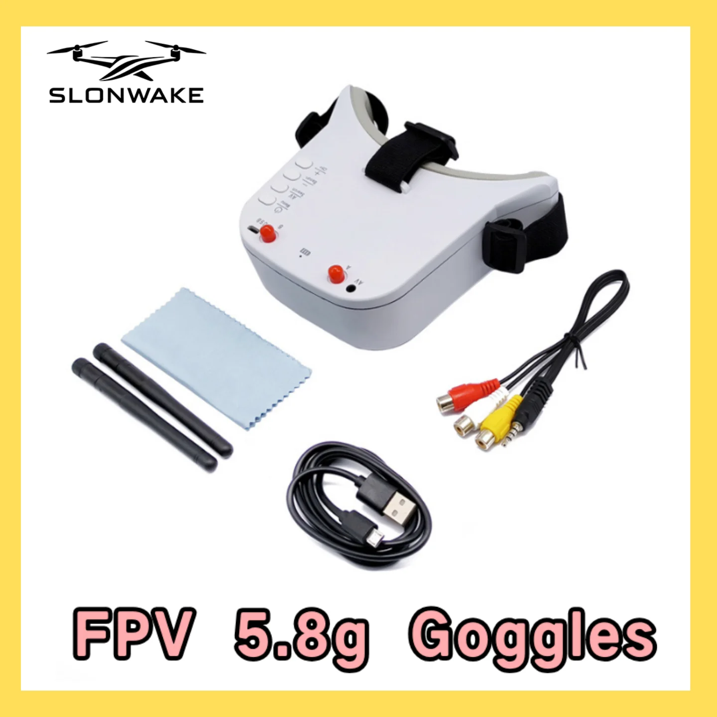 Ready to use 5.8G 48CH FPV VR Goggles Monitor 480p with 400mW VTX Transmitter and CMOS 1200TVL FPV Camera for RC Playing Part