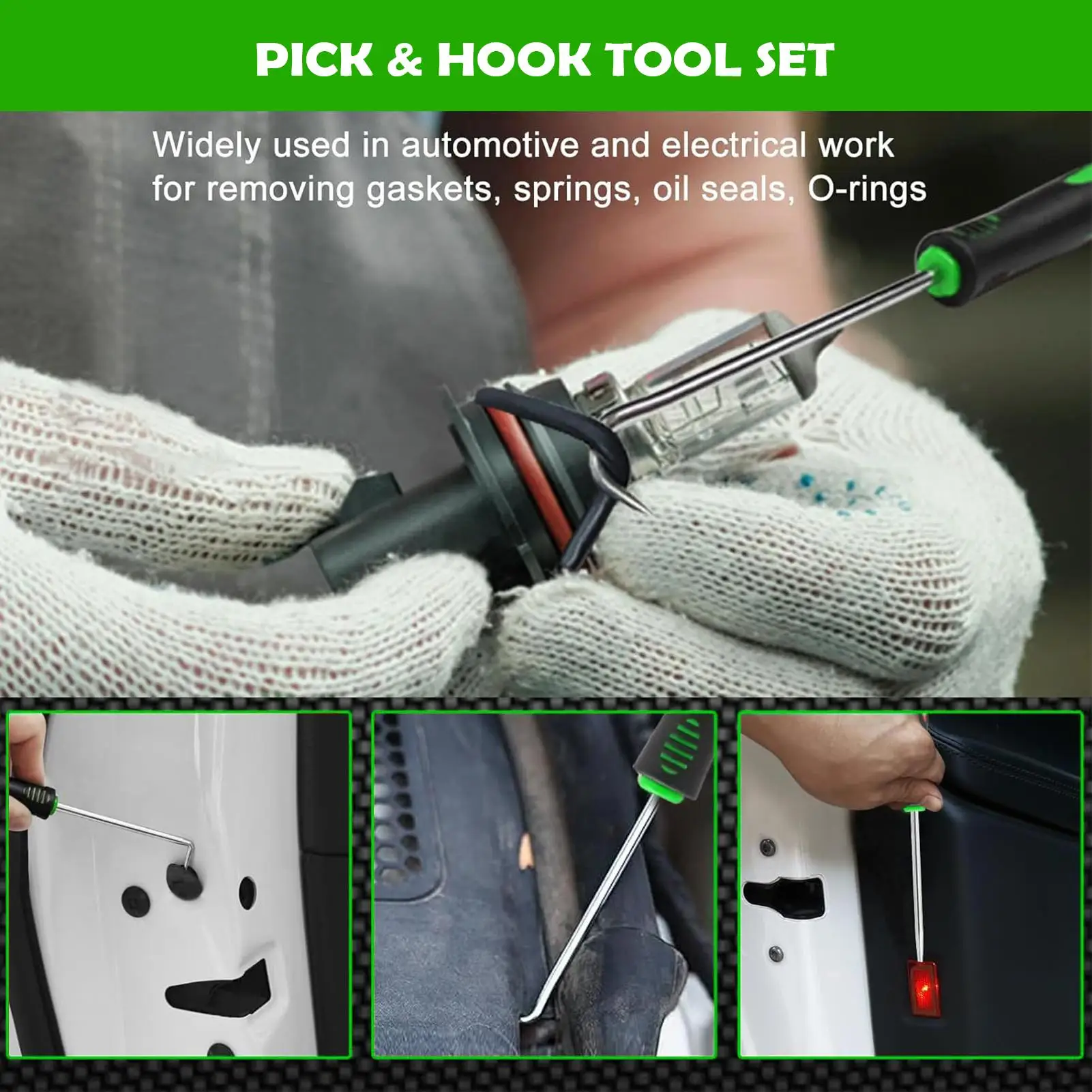

12 шт., набор прецизионных отмычек и крючков, автомобильный сальник/уплотнительное кольцо, мини-прецизионные крючки, профессиональный съемник для удаления