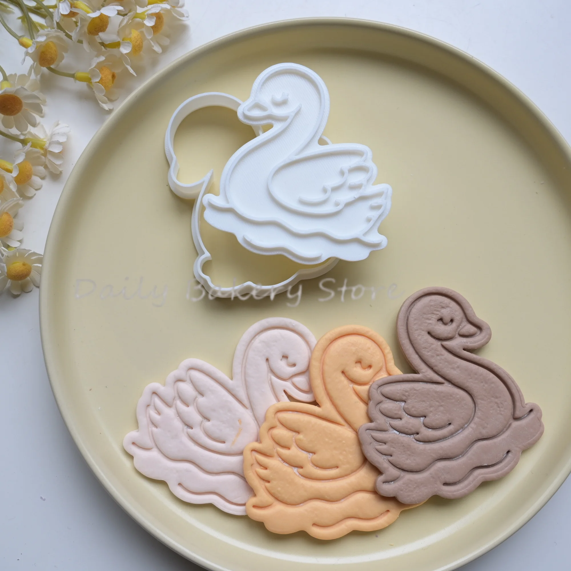 Molde Cortador de Galletas Cisne, Prensa de Galletas con Forma de Cisne, Molde para Fondant, Molde con Forma de Cisne para el Día de San Valentín, para Decoración de Azúcar