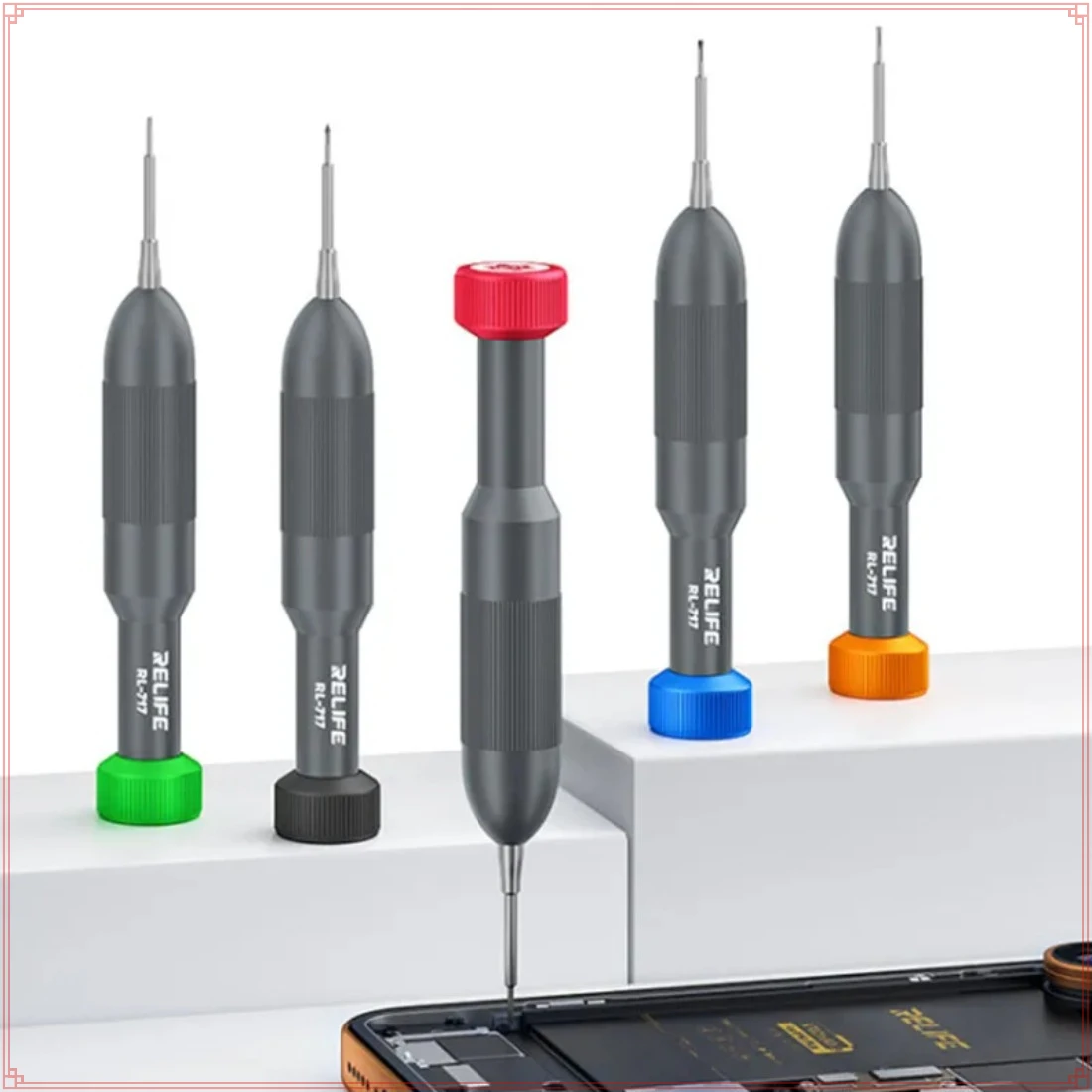 

RELIFE RL-717 Rocket-Head Screwdriver for Android IPhone 17 Series | Repair Tool for Telecom Devices with Magnetic S2 Steel Bit