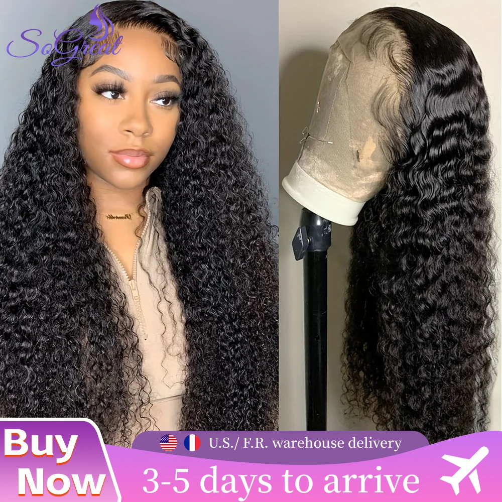 

36 Inch 13x6 Deep Wave Lace Front Wigs Human Hair HD Lace frontal Curly Human Hair Wig for Black Women Wet and Wavy Glueless Wigs Human Hair Pre Plucked with Baby Hairline