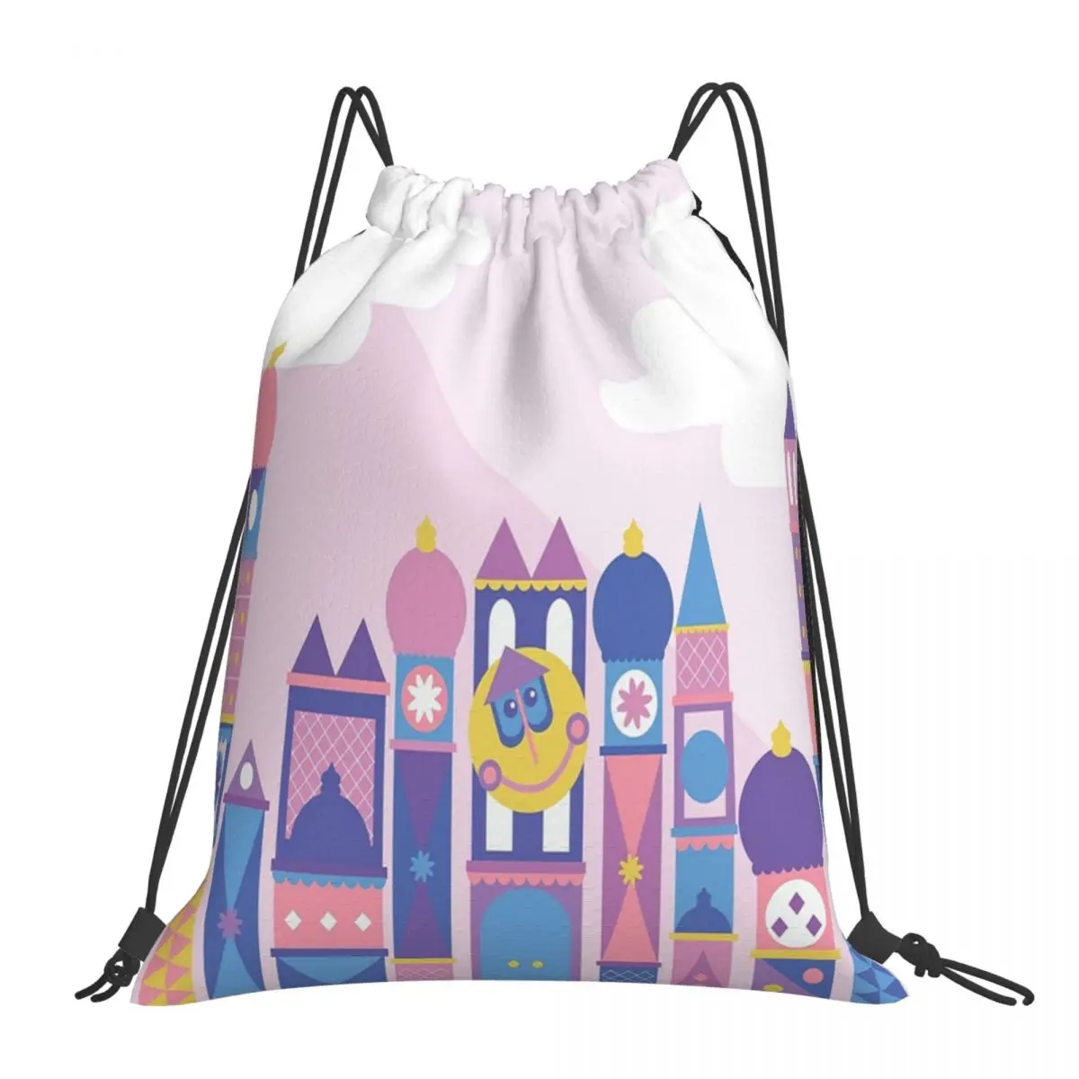 It's A Small World After All Backpacks Drawstring Bags Drawstring Bundle Pocket Storage Bag Book Bags For Travel Students