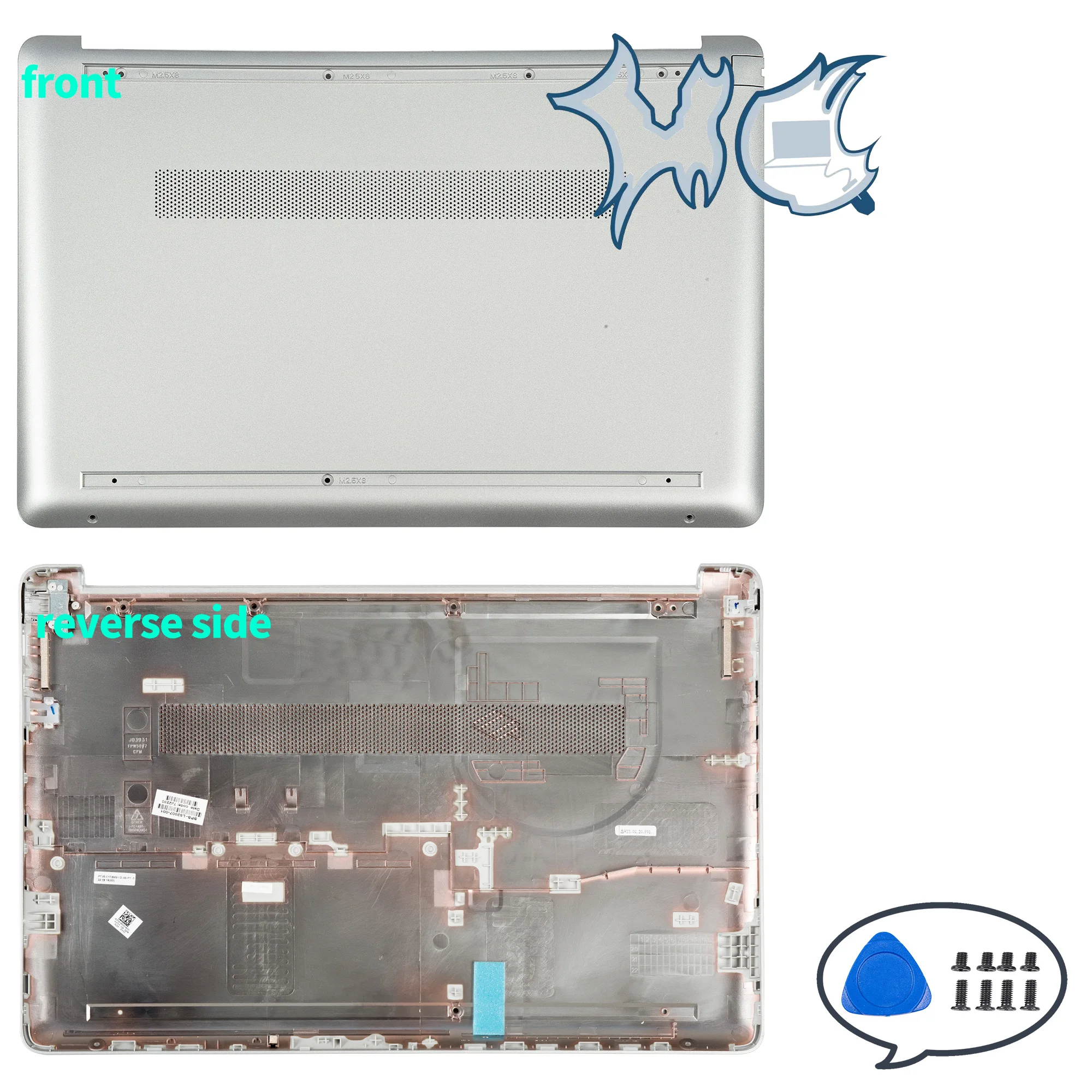 Imagem -05 - Lcd Tampa Traseira para Notebook Moldura Frontal Dobradiças e Dobradiça 15.6 Polegada Peças de Reposição 15-dw 15s-du 15s-dy 250 255 g8 Tpn-c139