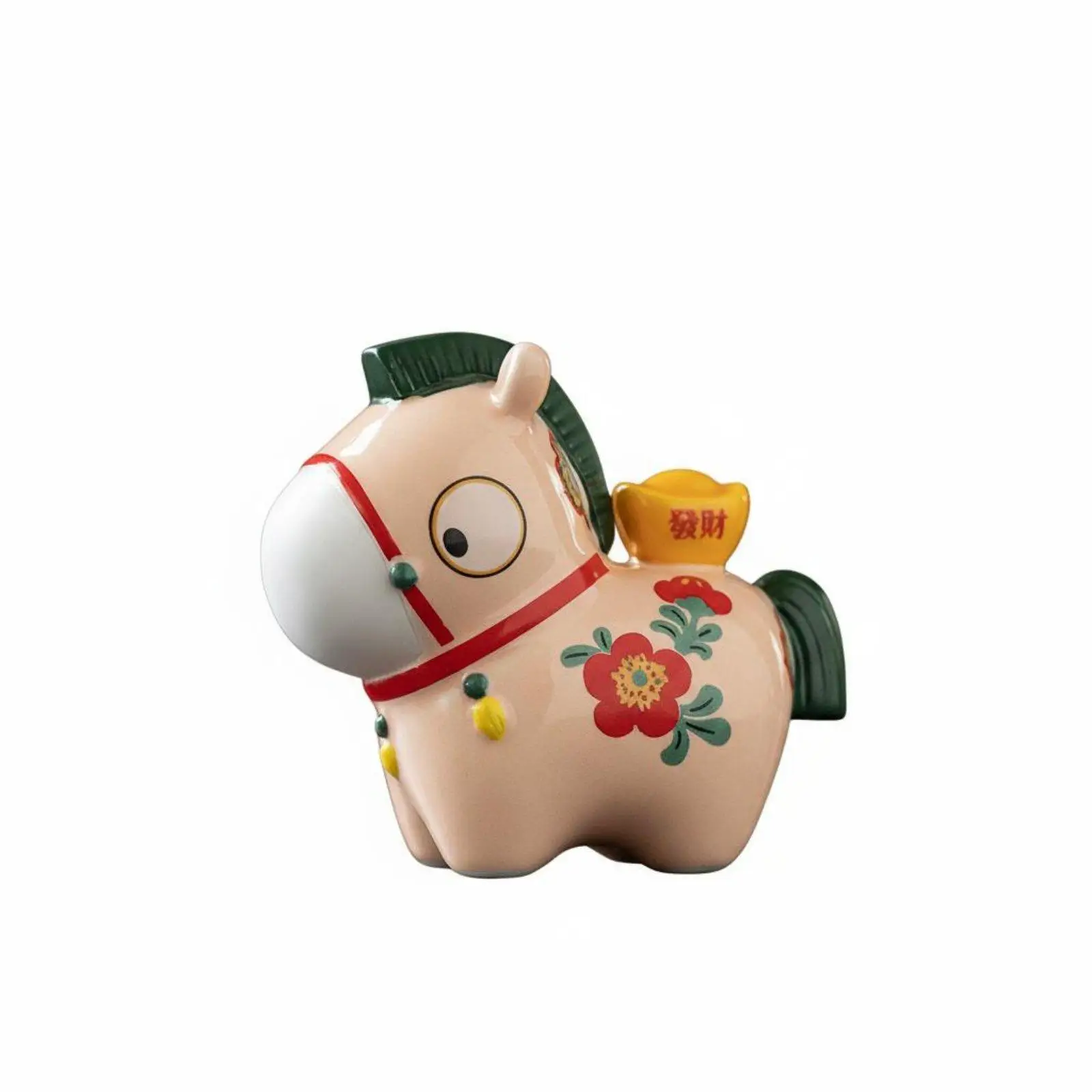 Ceramic Tea Pet Astrological Horse Ornament Charm Astrological Horse Figurine for Collectors, Desk, Office