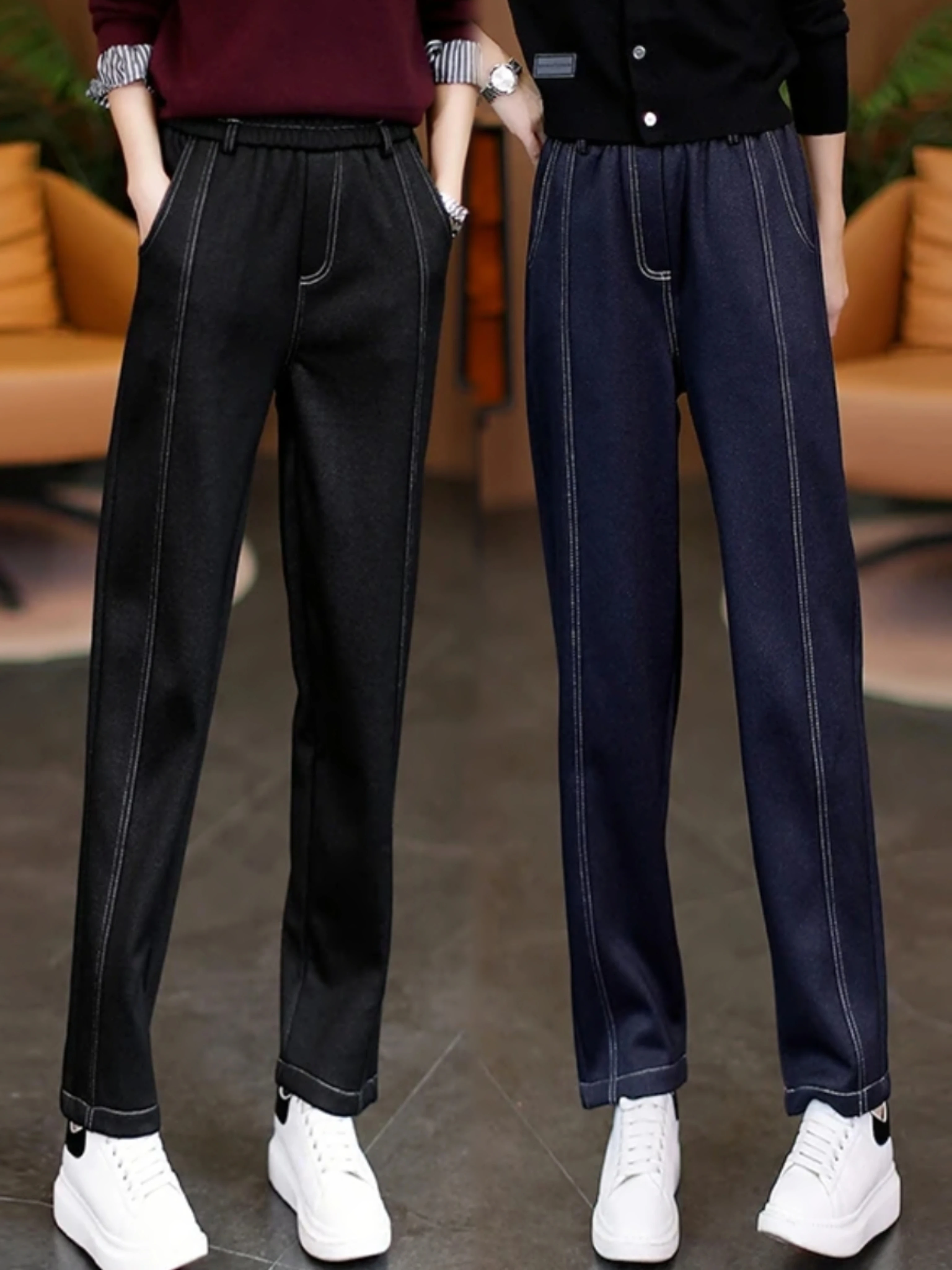 High Waist Casual Thickened Women's Jeans Loose Fit Slimming Harem Dad Pants Spring Autumn New Style Ladies Fashion