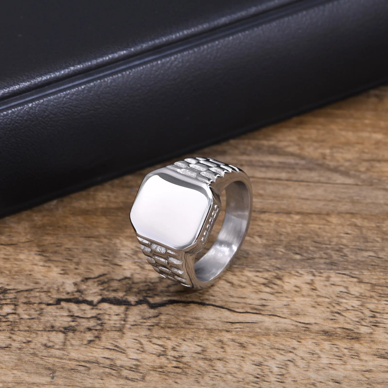 Free Custom 12 Zodiac Signet Rings for Men,Personalized Stainless Steel Finger Birthday Gift to Dad Father Husband Son
