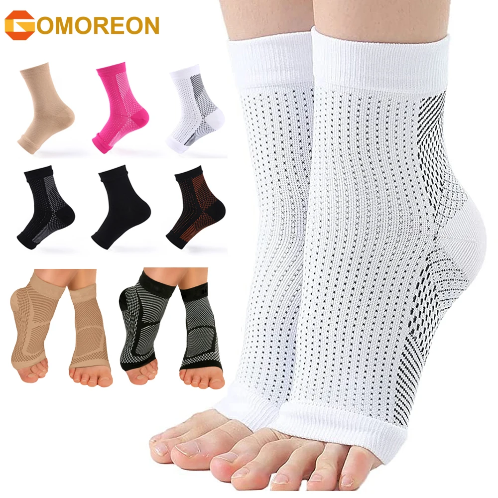 2Pcs Compression Socks For Women Ankle Compression Sleeves Braces Arch Support Neuropathy Soothe Socks,Nano Soothesocks For Men