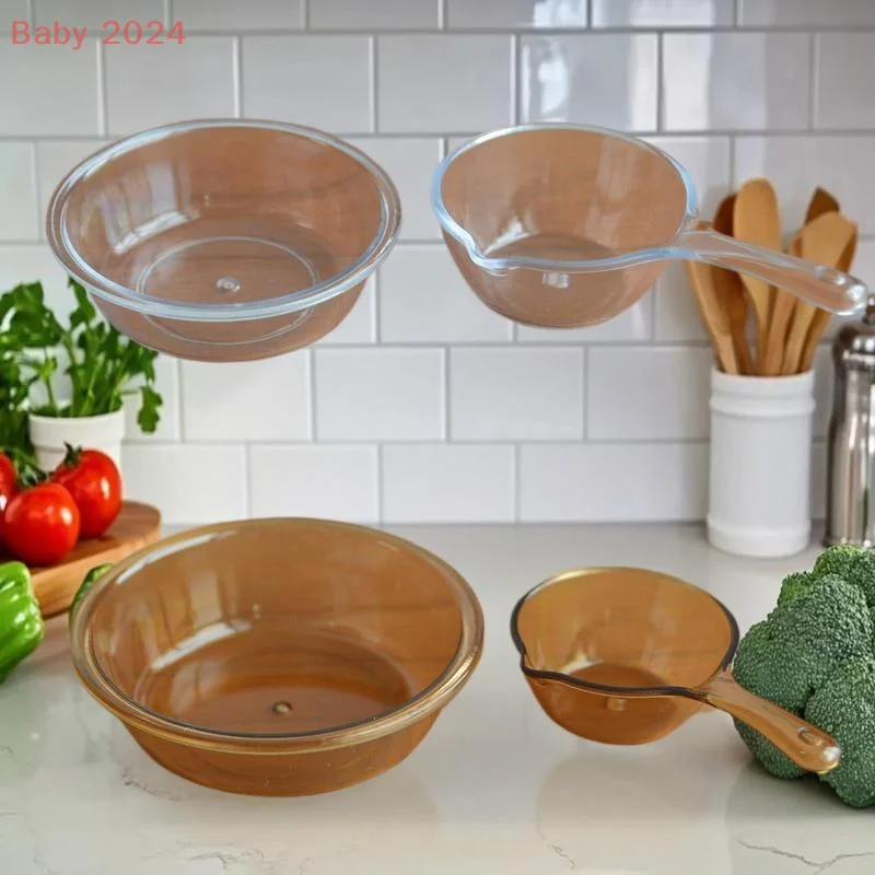 Kitchen Playset ของเล่นสําหรับบ้านตุ๊กตา - 1/6 1/12 Miniature อ่างล้างหน้าพลาสติกและชุดตักน้ํา