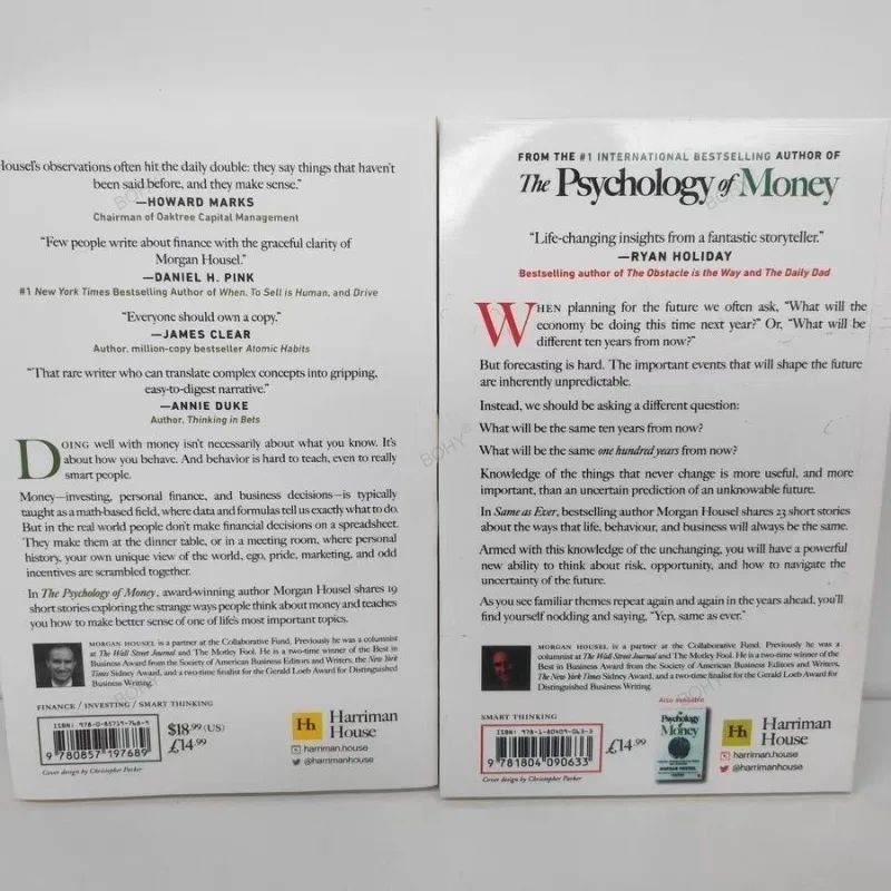 2 Books By Morgan Housel The Psychology of Money and Same As Ever Book in English Paperback