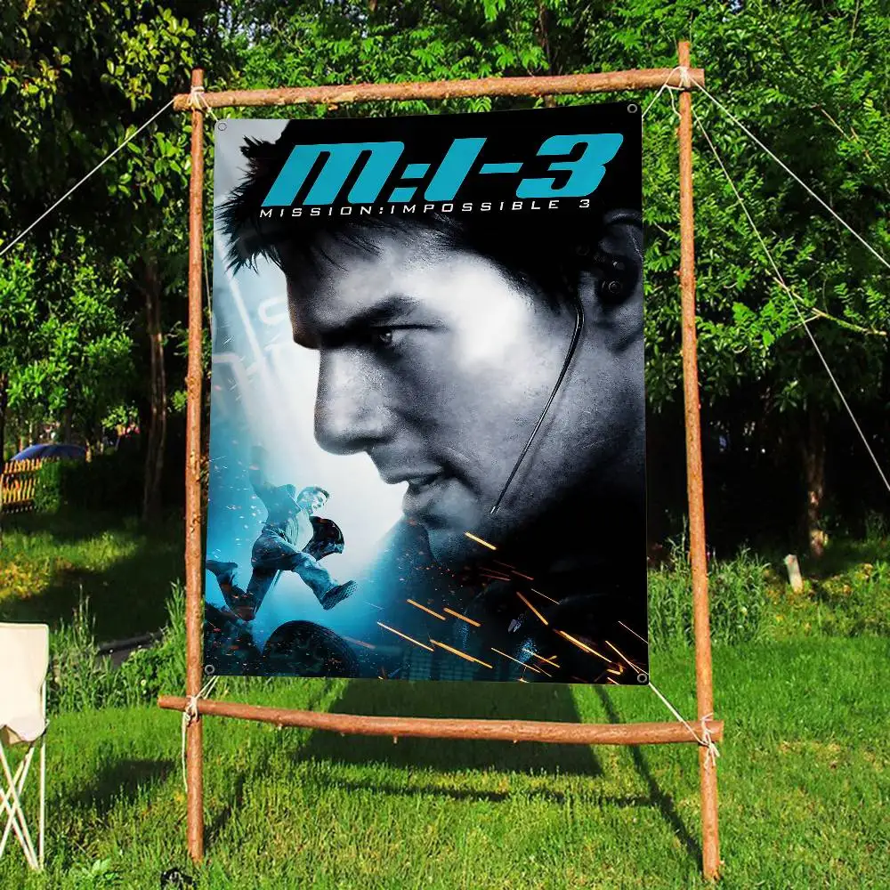 Movie M-Mission I-Impossible DIY Flag For Family Group Photo Living Room Home Dorm Decor Wall Art Decor Banner