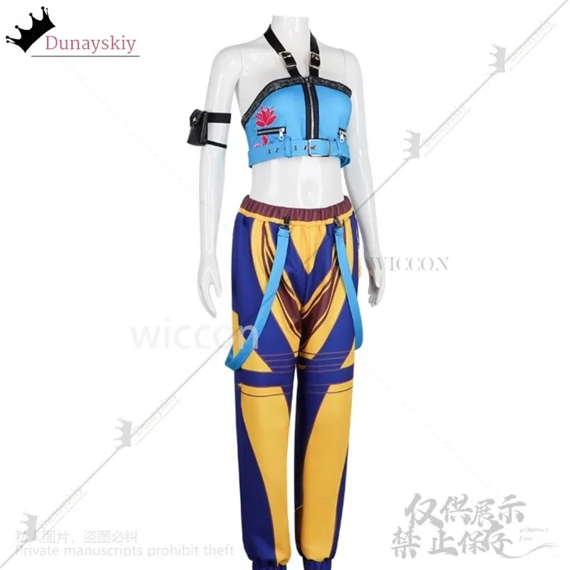 Zoey Kpop Girl Group Cosplay Anime Movie Demon Singing Costume Jirai Kei Girls Punk Y2K Halter Backless Top Halloween Party Cos