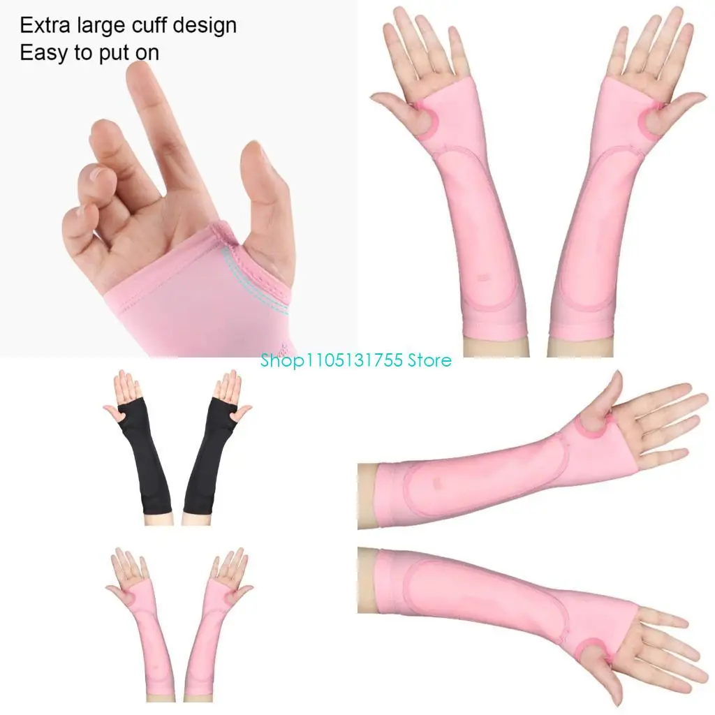 K0EF Ball Passing Forearm Sleeve Pair with Thumb Hole Opening, Stretchy Fabric Arm Cover for School Gym Practice Use