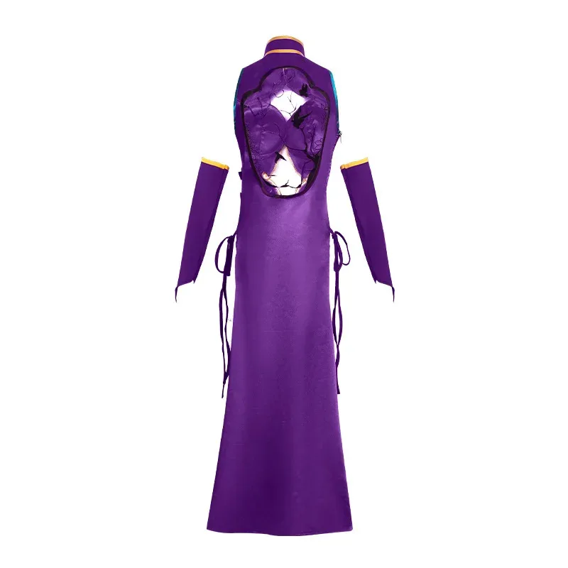 

Code Geass: C.C. CC Cheongsam Cosplay Purple Dress Halloween Costume For Womana;2,c'4,h.