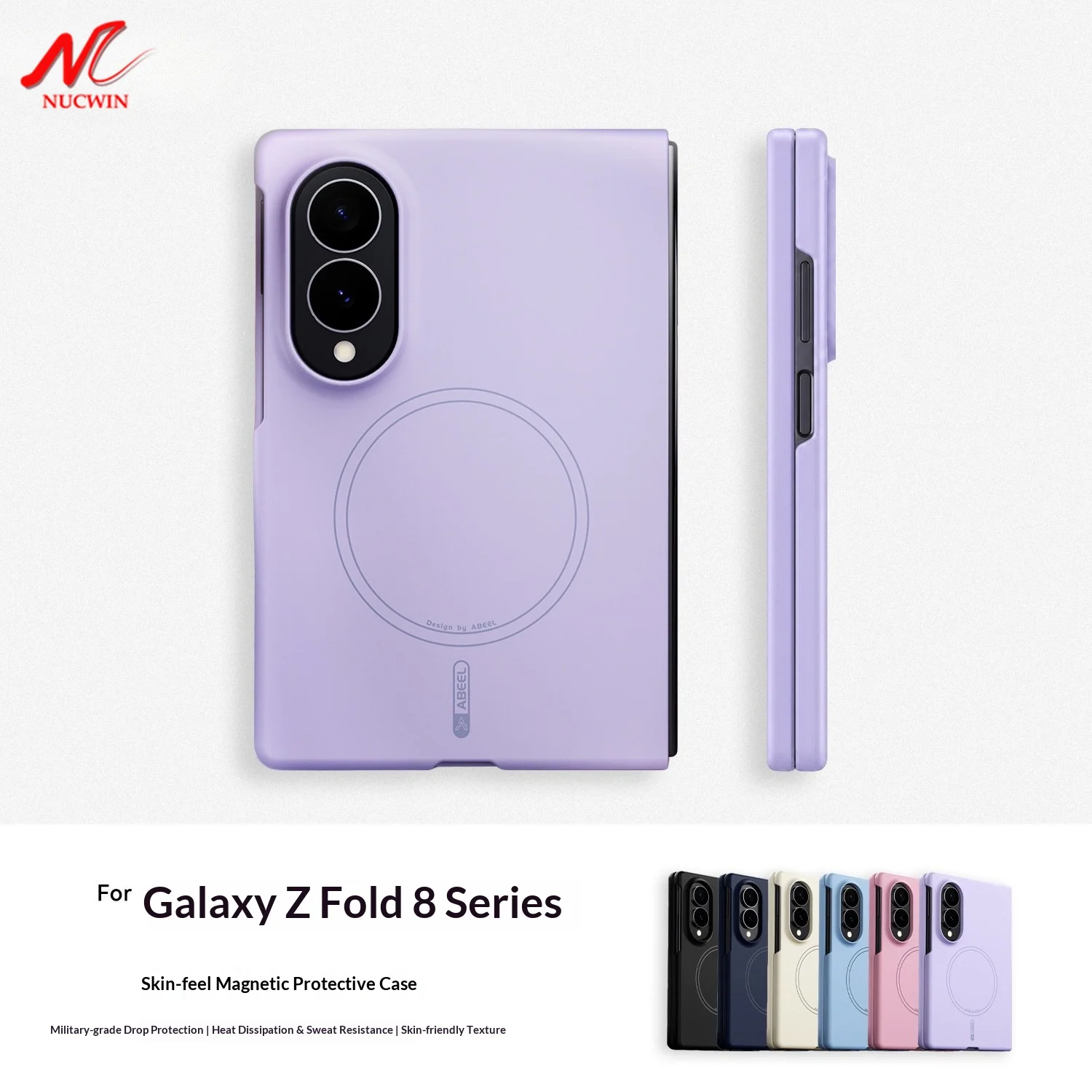 Luxury Pure Color for Magsafe Case For Samsung Galaxy Z Fold 8 7 6 5 8 Ultra Magnetic Wireless Charging Skin Fell Silicone Cover