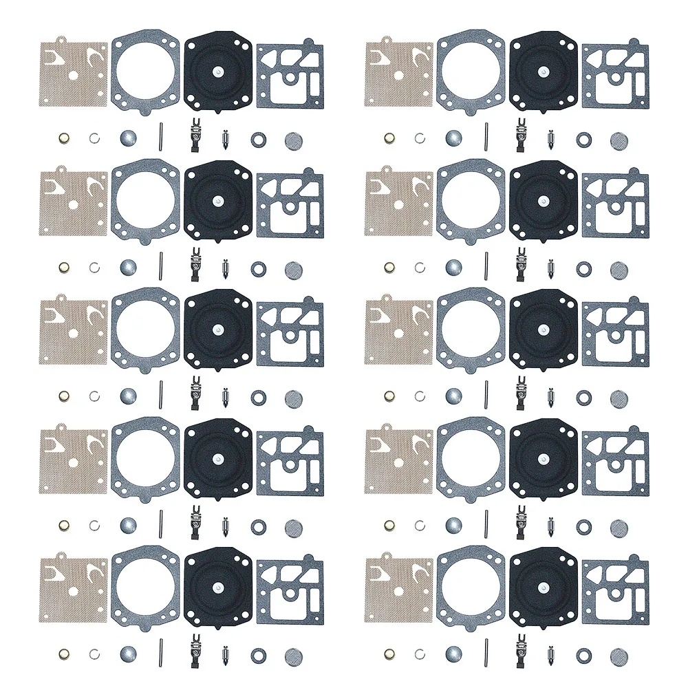 10pcs/lot Carburetor Carb Repair Gasket Diaphragm Kit For Walbro K22-HDA Car Accessories Needle Brush Cutter Trimmer