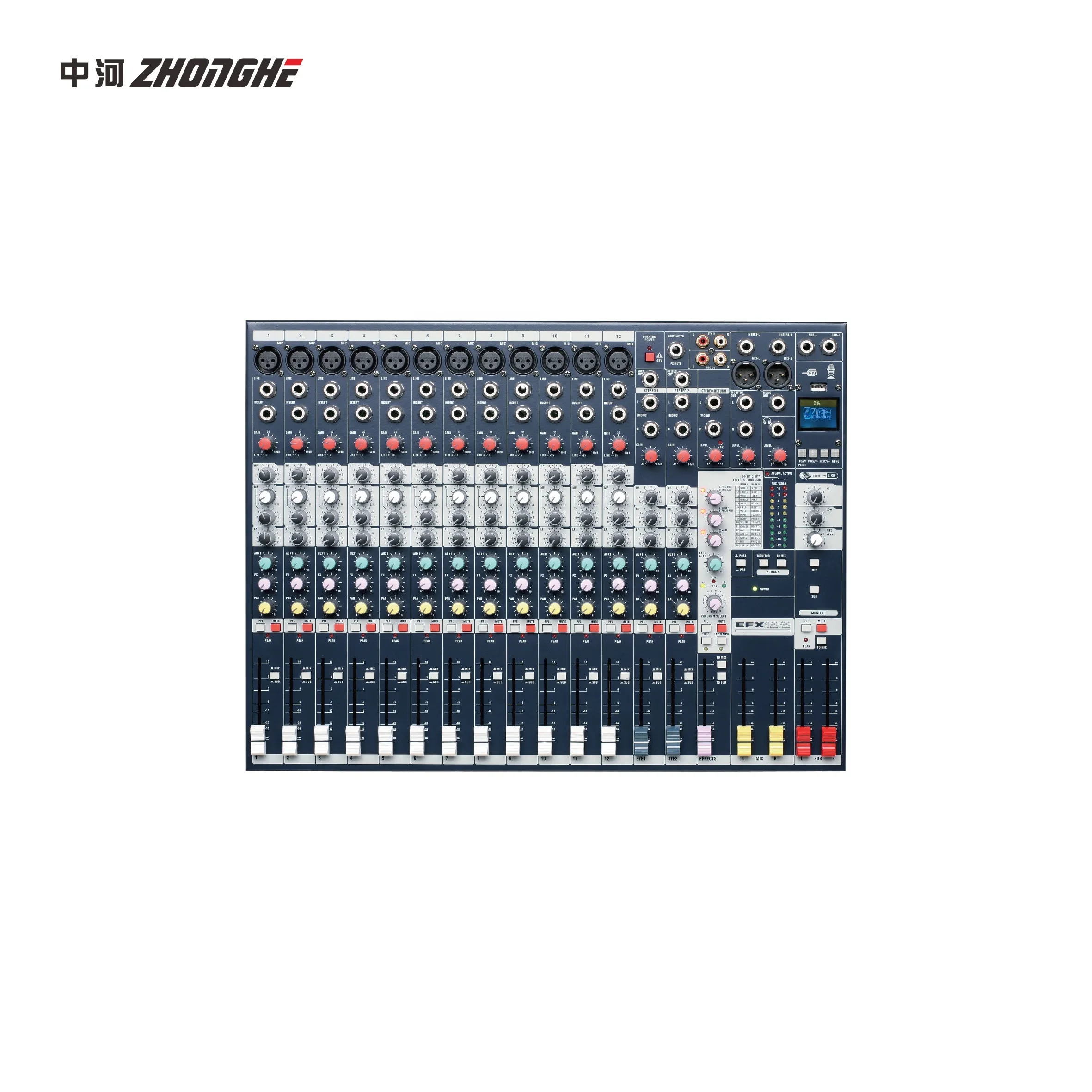 EFX12/2  power mixer professional electric recording studio 12 channel mixer