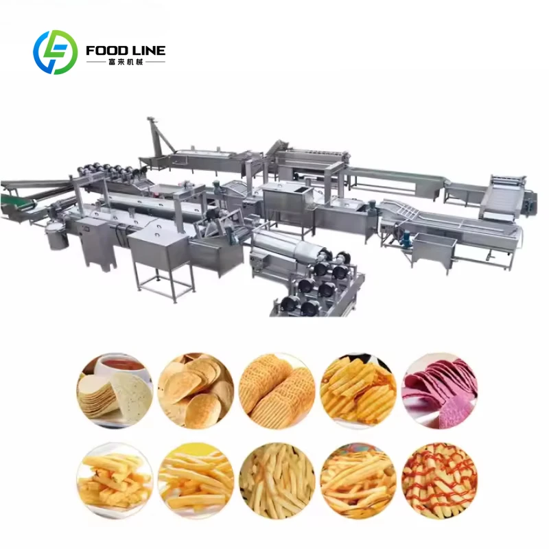 Customized Full Automatic Potato Chips French Fries Production Line Commercial Potato Processing Line