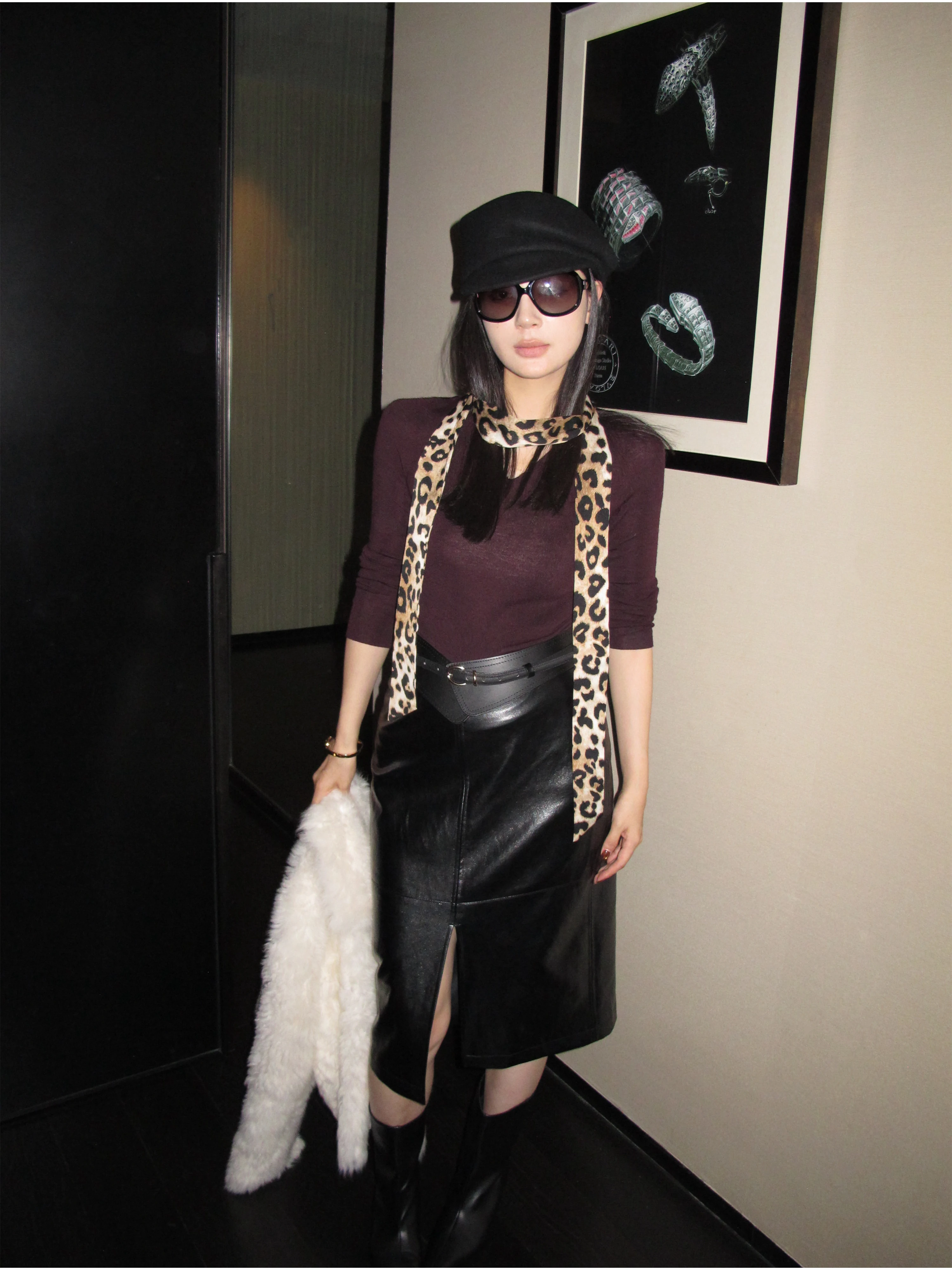 

Fashionable Dual-Wear Real Cowhide Leather Waist Seal Belt Stylish Versatile Autumn Winter Accessories for Women by Zhou Miao