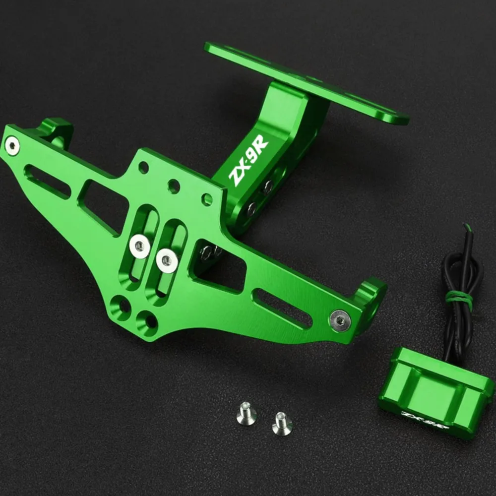 

Motorcycle Adjustable Tail Tidy License Plate Holder Led Light CNC For KAWASAKI ZX9R ZX-9r ZX 9R 1998-2024 2023 2022 2021 2020