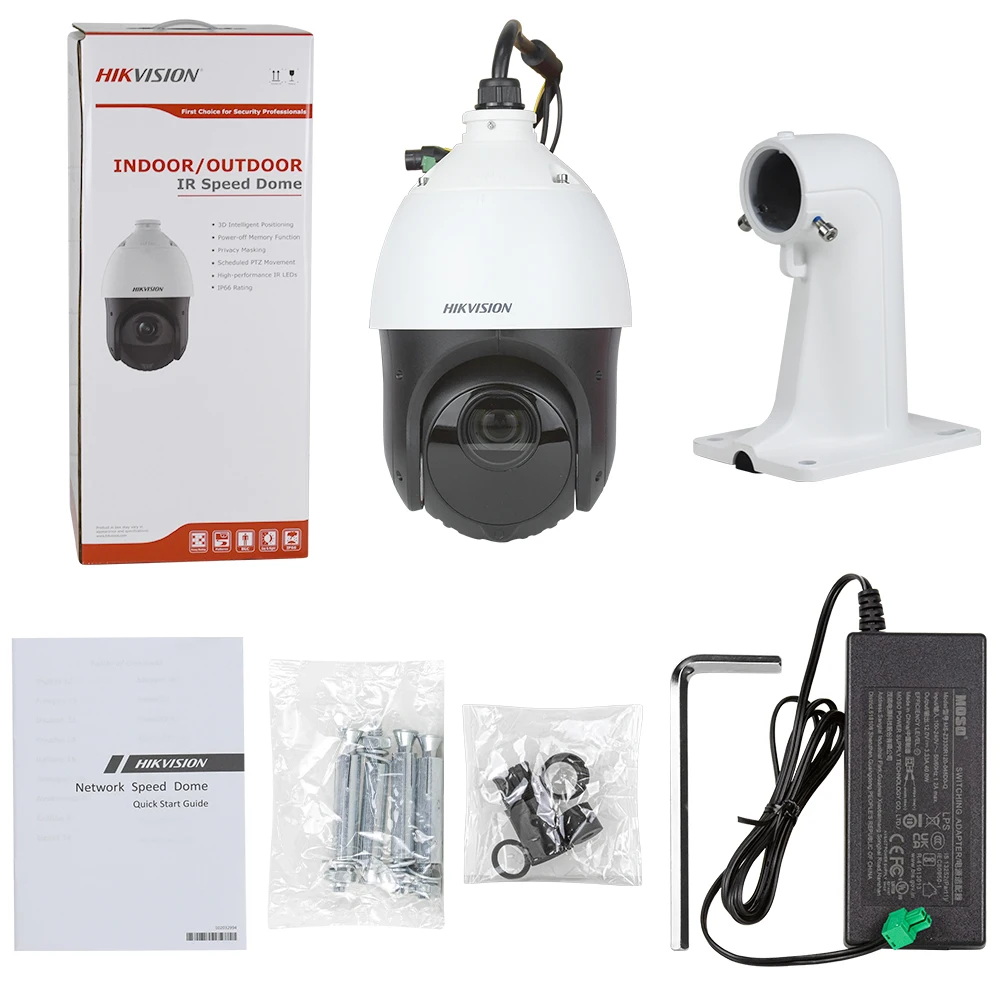 Hikvision 4K 8MP POE PTZ Camera Outdoor 25X Optical Zoom 360° Pan&90° Tilt Human Detection, 320ft IR Night Vision 320ft IR Night