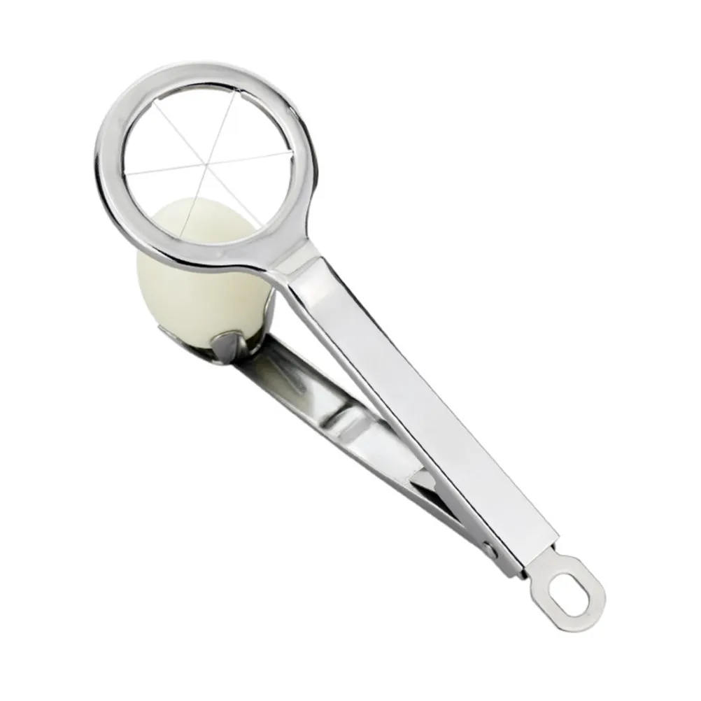 304 Stainless Steel Egg Cutter Long Handle Easy Use Egg Splitter for Boiled Eggs and Preserved Eggs Kitchen Tool