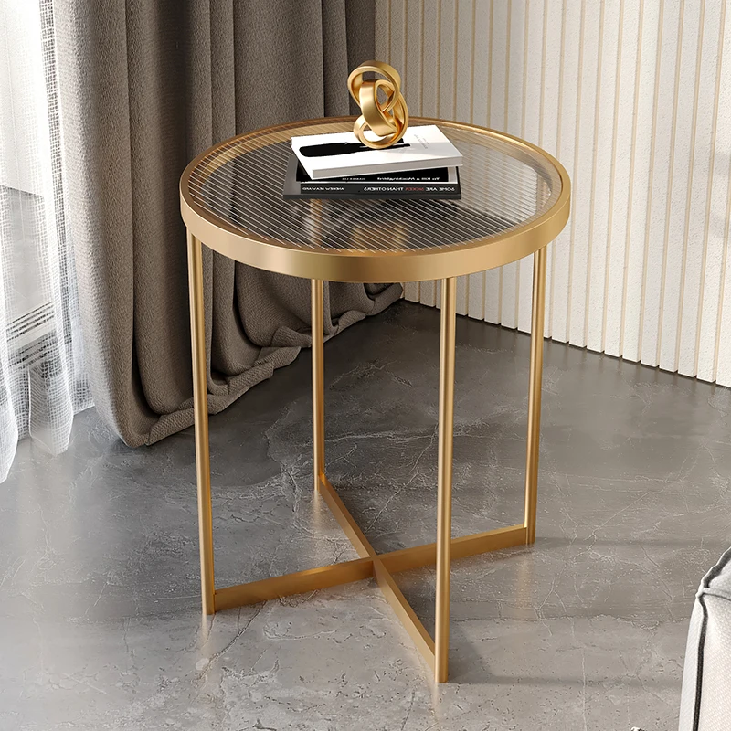 

Luxury Marbling Nightstand Home Furniture Iron Living Room Furniture Apartment Coffee Table Sofa Side Table Glass End Tables