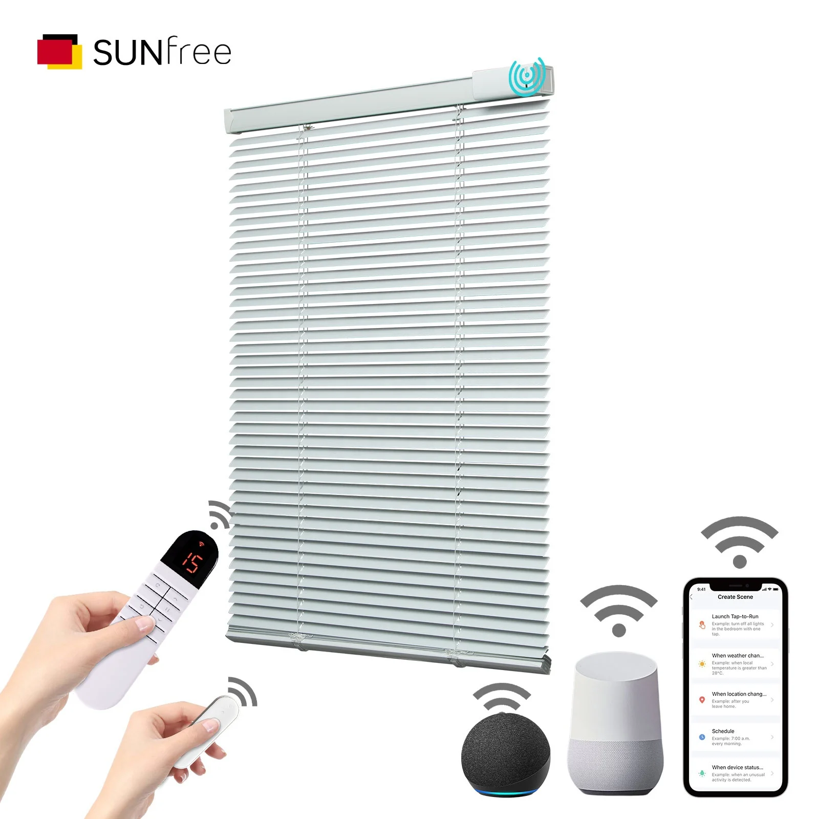 

Алюминиевые венецианские жалюзи с регулировкой света, моторизованные жалюзи, абажур Cortina Inteligente, анти-УФ-водостойкие венецианские шторы для окон