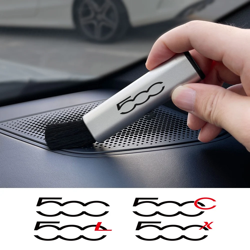 Car Retractable Vent Cleaning Brush For Fiat 500 500C 500X 500L Abarth 695 Keyboard Dust Cleaning Brush Auto Accessories Tools