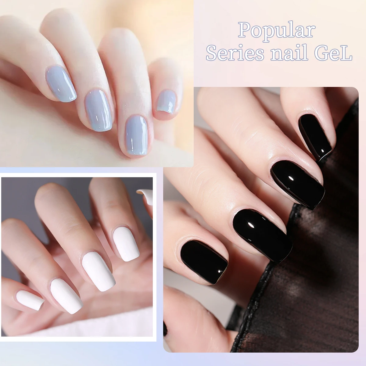 Ensemble de vernis à ongles gel coloré 5 pièces - paillettes brillantes, vernis à ongles LED semi permanent