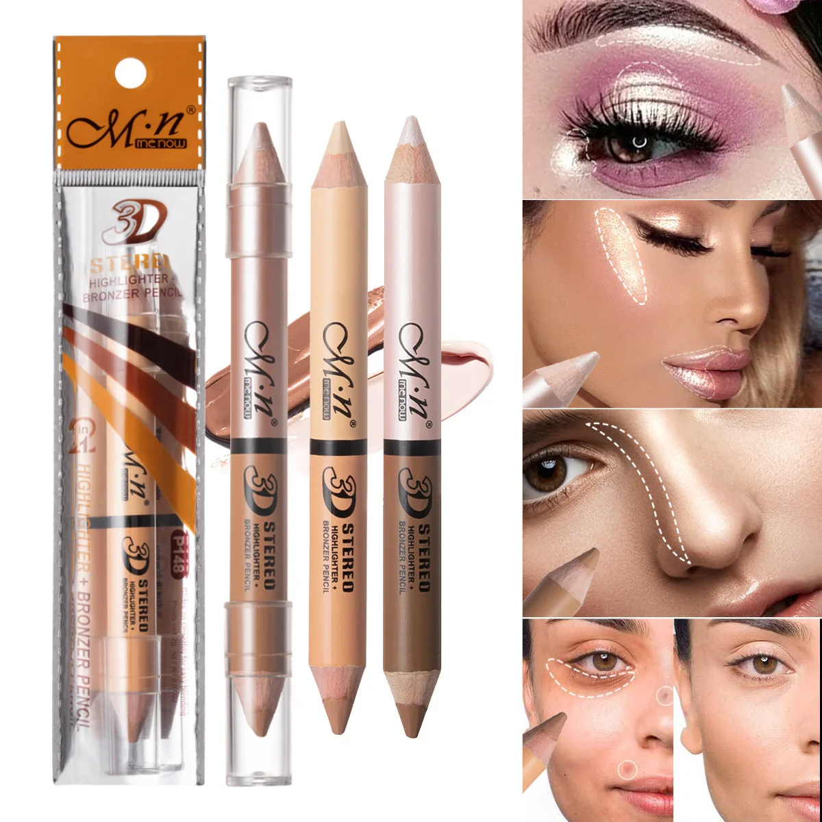 Highlighter Tollhegy eyeshadow botot Másodpéldány fejét Megcsillan eyeshadow Alátét Irón Feltűnően néz Összeállítás Vízhatlan esőköpény Matt Rózsi eyeliner concealer