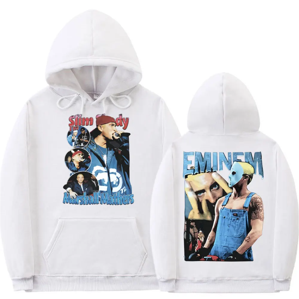 Sudadera con capucha con estampado de Rap Slim Shady I\'m Marshall matthers Eminem Anger Manager Tour para hombre, de gran tamaño Sudadera con