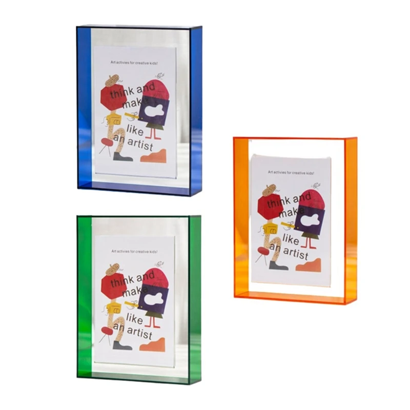 3Piece Acrylic Picture Frames Colorful Table Dried Flower Picture Frame DIY Picture Frame