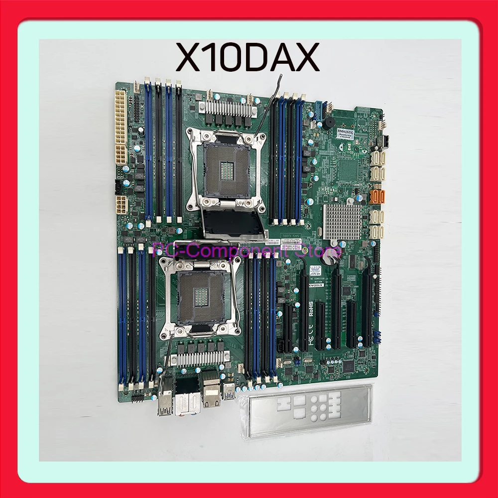 For Supermicro Dual-Way Workstation Motherboard 10XSATA 3 LGA 2011 C612 E-ATX DDR4-2400MHz X10DAX