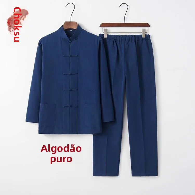 choksu-pure-cotton-traditional-chinese-men's-tang-suit-casual-mid-aged-leisure-robe-top-and-pants-set-for-spring-summer